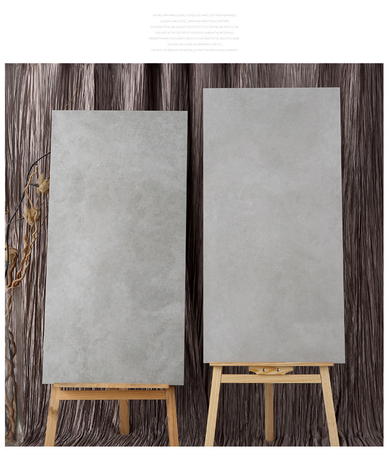 逸神瓷砖简约工业风水泥灰色仿古砖600*1200干挂墙面餐厅客厅地砖