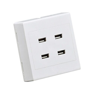 厂家直销二位usb插座 36v墙壁usb插座面板 86型纯白阻燃开关插座