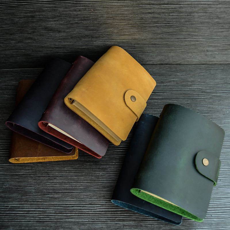 真皮笔记本头层牛皮复古本子a6活页本换页日记手帐本定做
