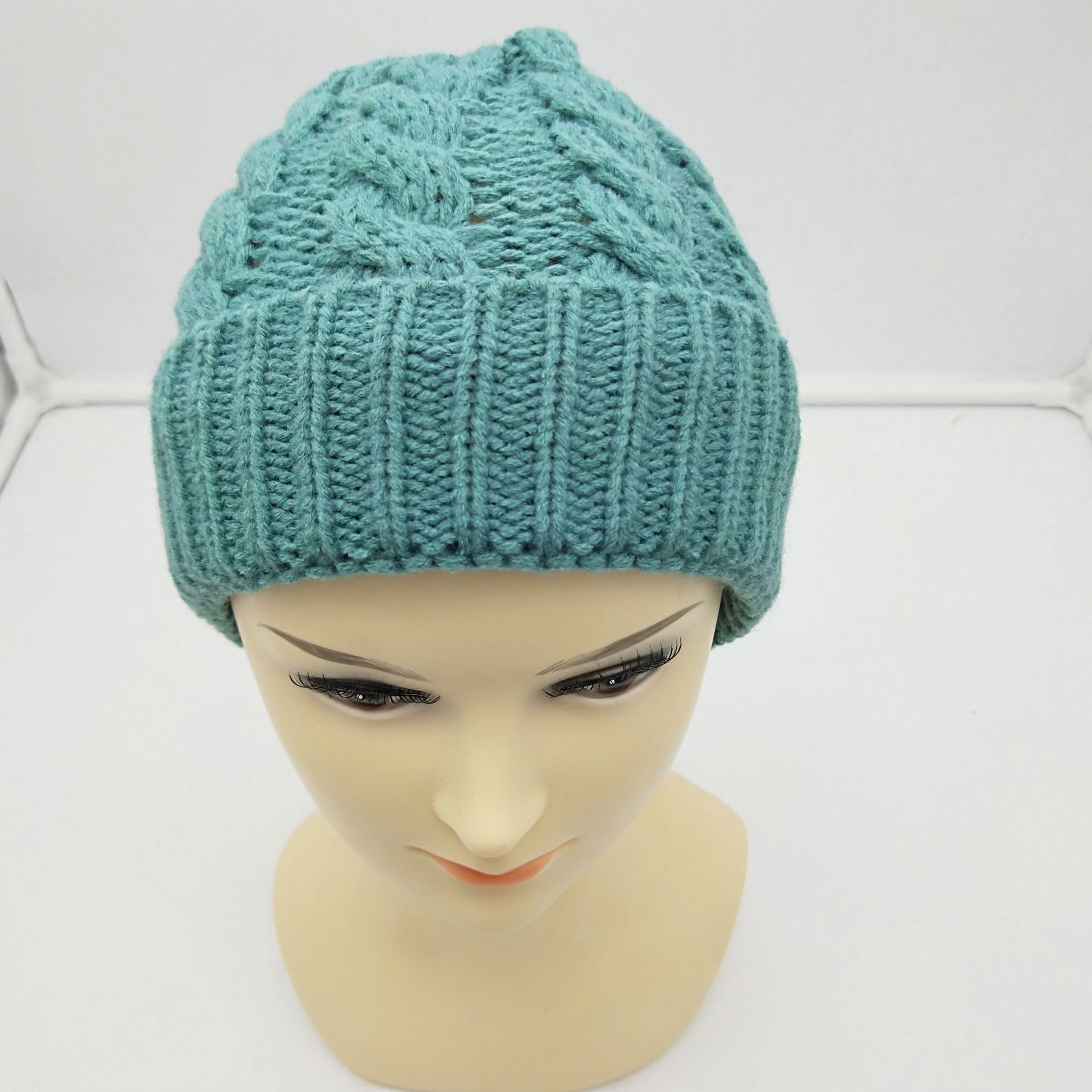 速卖通帽子时尚扭绳麻花毛线帽 专业 帽子工厂可加logo