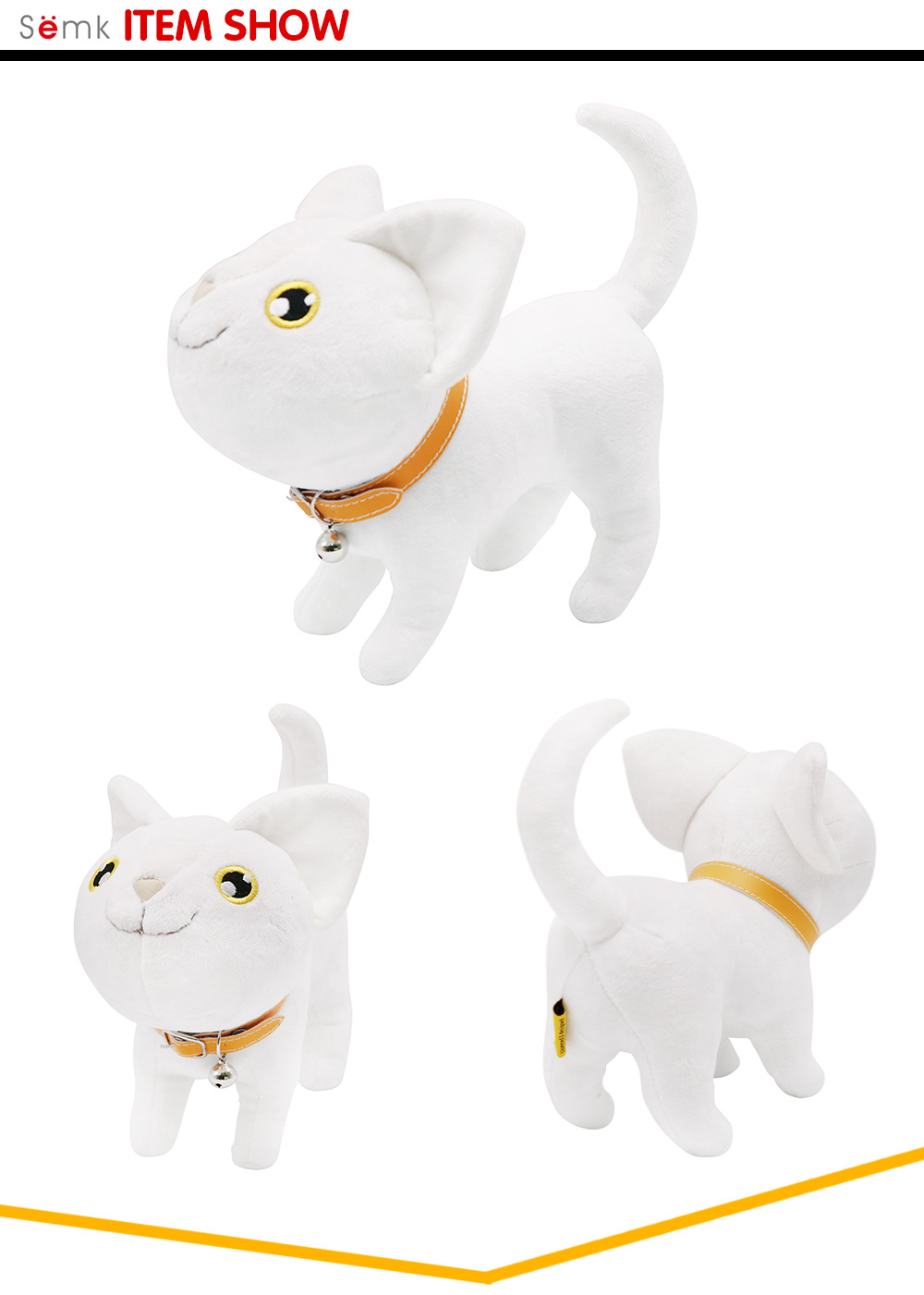 semk可爱kat猫咪短毛绒动物卡通玩偶创意毛绒玩具娃娃机公仔批发