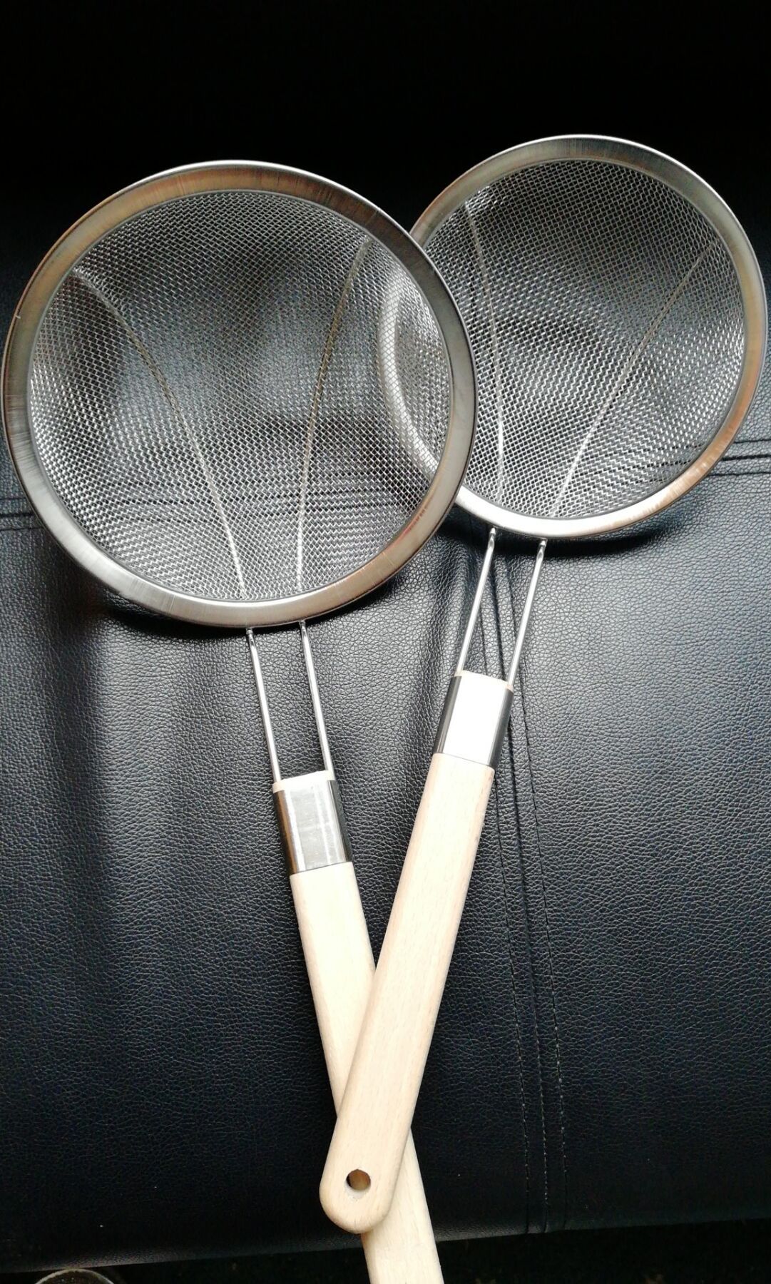 厂家批发密网油格过滤勺网漏 不锈钢直纹网漏勺定制 油格 大漏勺