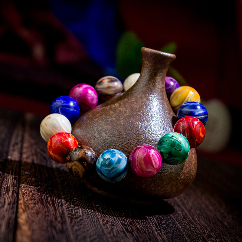 天然老料骆驼牙手工打磨珠手串男女士佛珠手链佛系串珠饰品