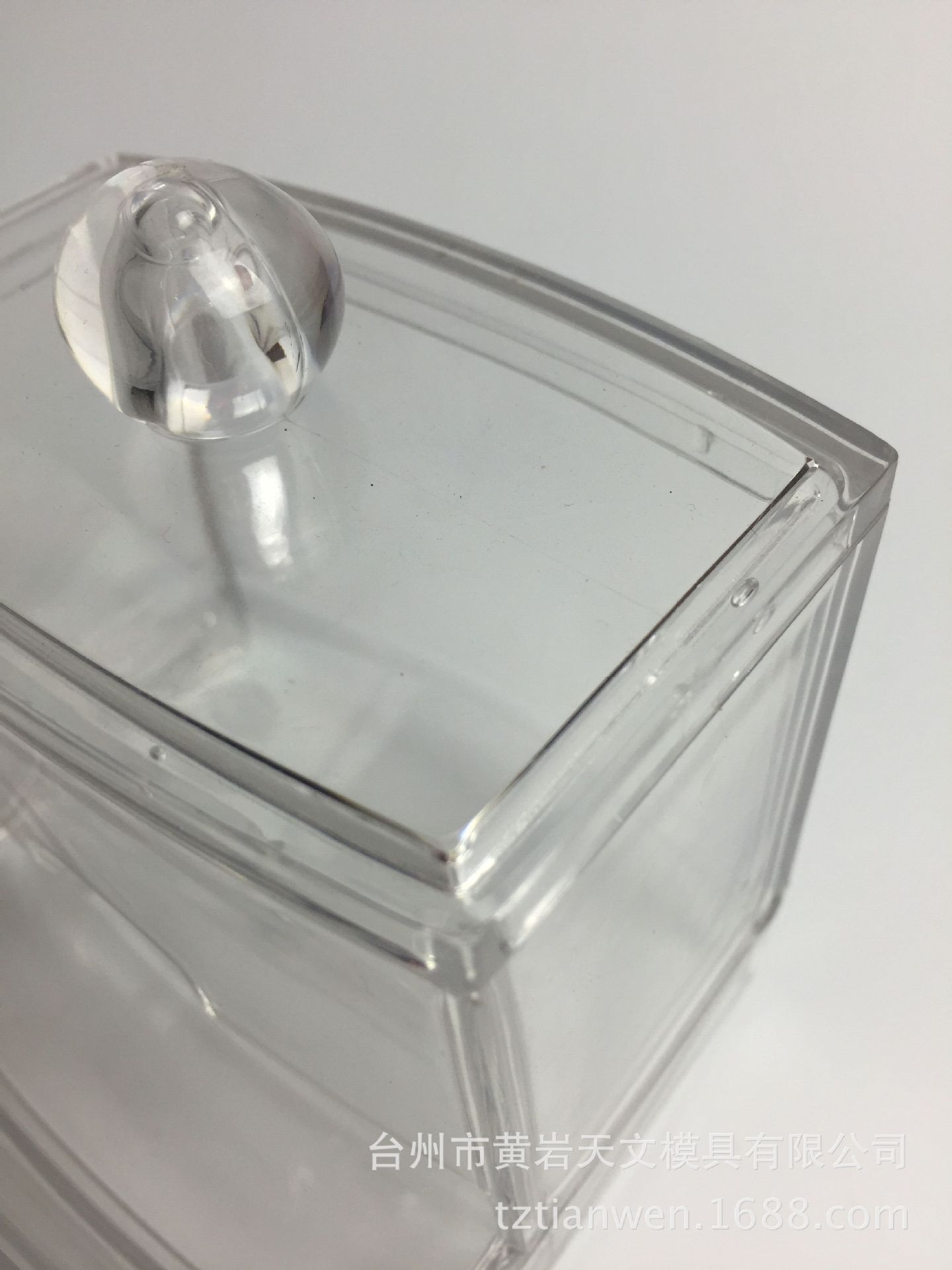 PS Transparent Acrylic Cotton Box Cotton Pad Storage Box Desk Set Sample Storage Box Transparent Makeup Cotton Box!