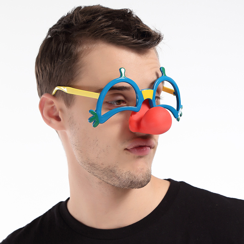 小丑眼镜 红鼻子派对搞怪眼镜 小丑活动扮演