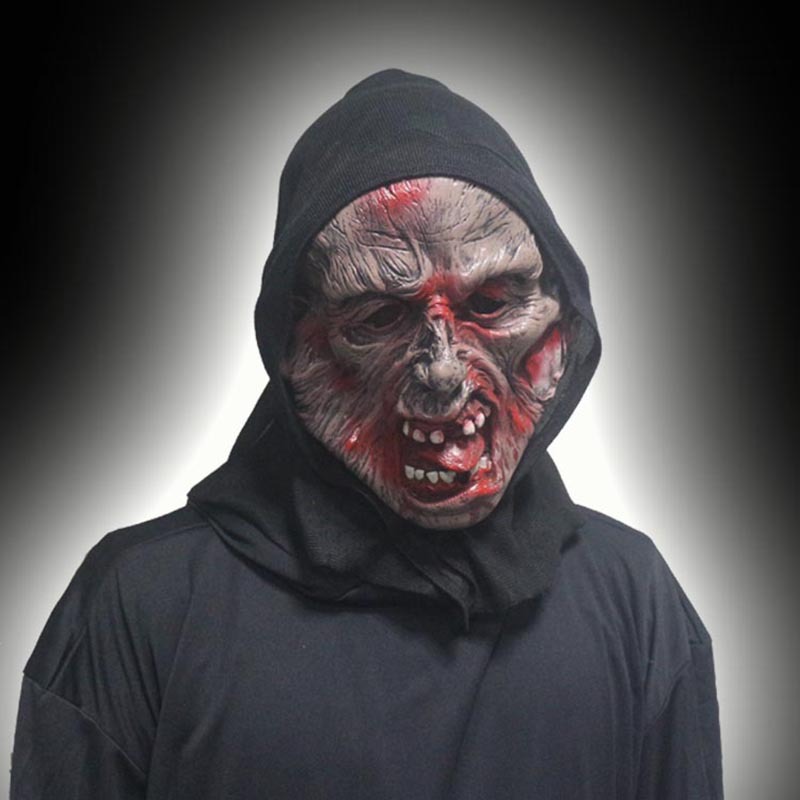 万圣节面具恶鬼绯红色恶搞整人面具 万圣节整人面具大医生面具