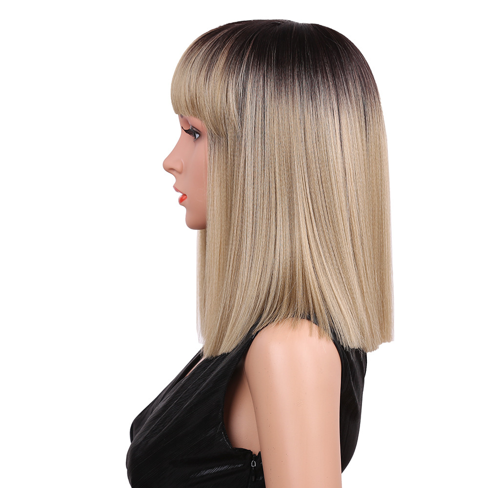 35厘米高温丝假发头套机制女士假发