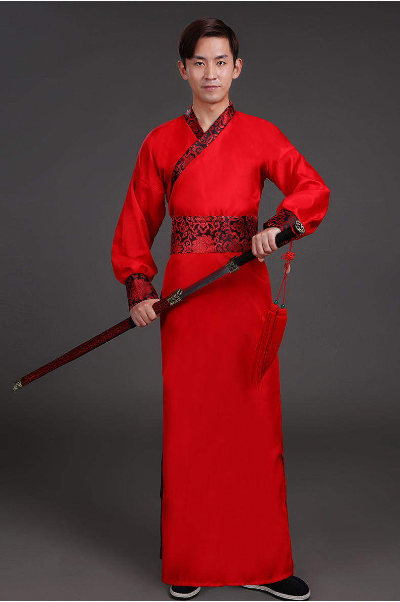 毕业拍照写真班服古代唐装舞台影视服装古装男汉服侠客书生演出服