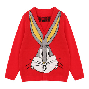 兔子头开衫针织衫