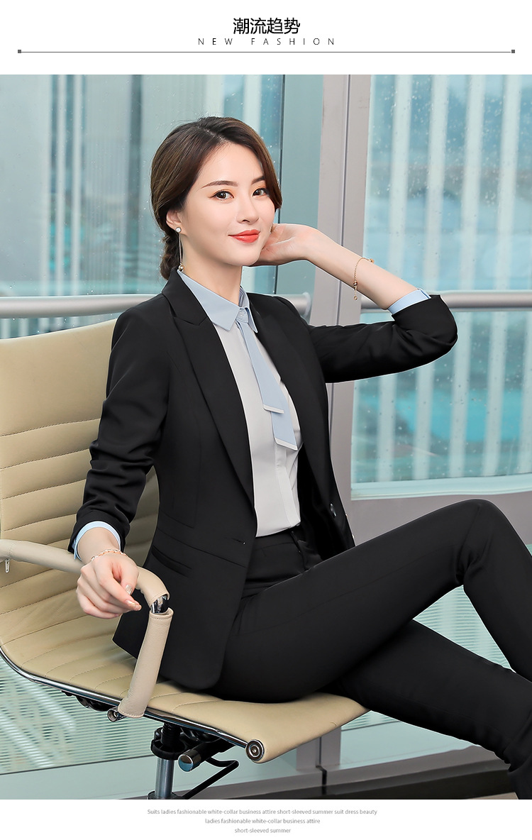 职业范女装时尚白领工作服保险银行工作服女胖mm加大码职业套装