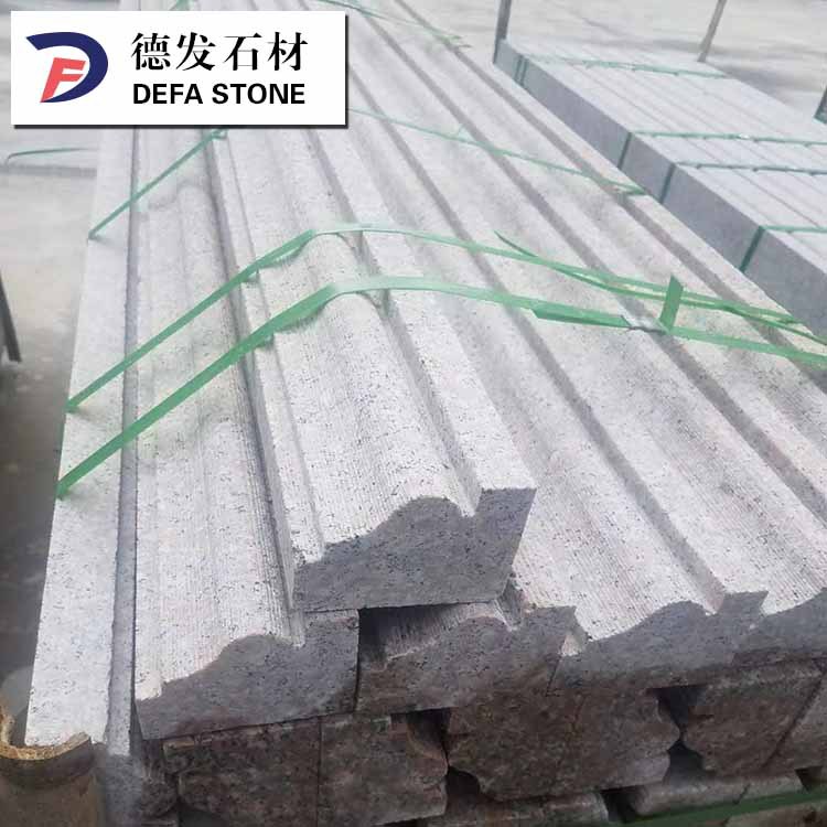 天然五莲花线条路沿石 户外工程用花岗岩路边石 山东石材供路牙石