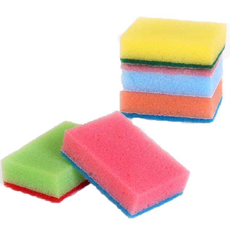 Color Double-Sided Washing Bowl Washing Pot Rag Scouring Pad Kitchen Cleaning Brush Cleaning Magic Magic Spong Mop