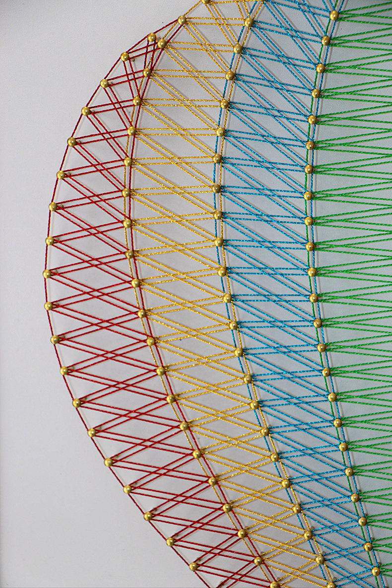 热气球装饰画 厂家直销 钉子绕线画diy材料包成品 毛线缠绕手工