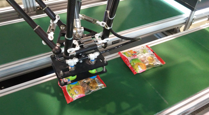 果冻码垛装箱生产线 蜘蛛手机器人 并联机器人