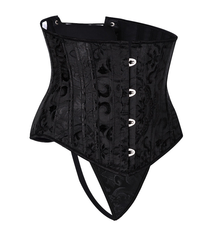 跨境专供宫廷束腰绑带收腹带骨衣束缚带减肚收腰塑腰钢骨短款23cm