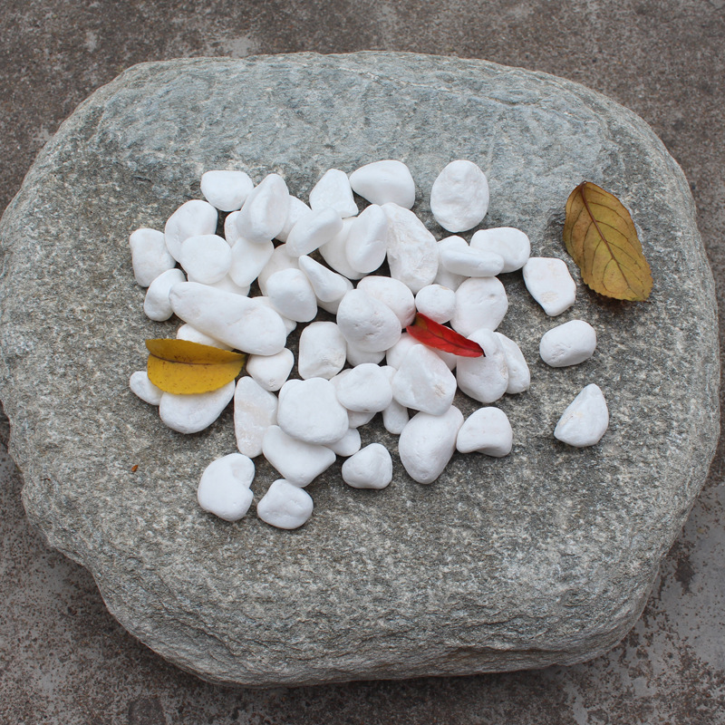 鹅卵石 白色 椭圆景观造景小石头 白色小石子雨花石铺地装饰