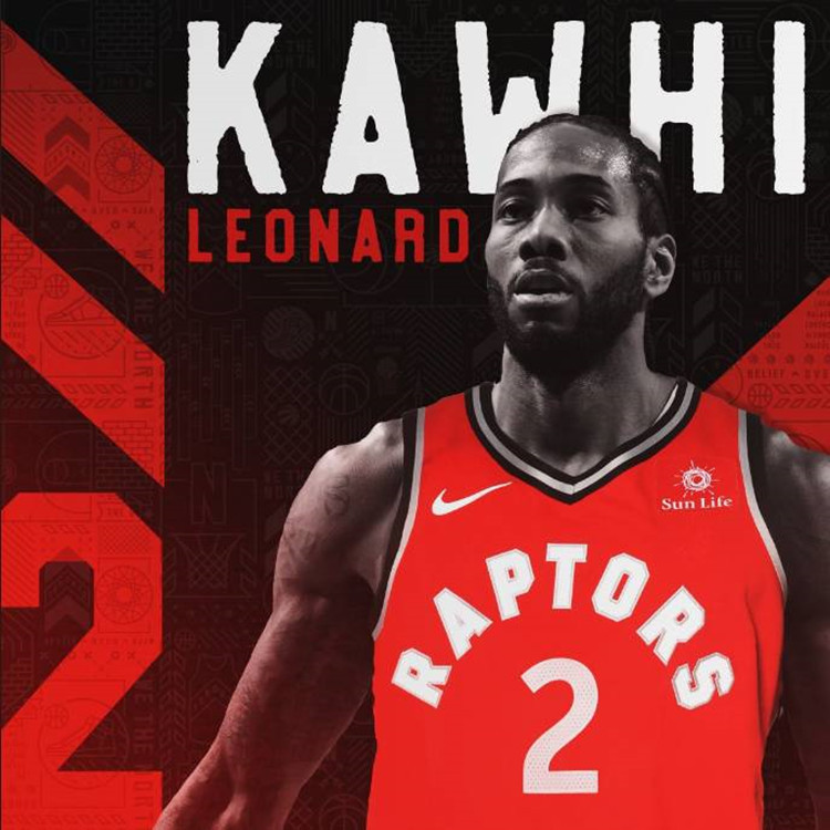 篮球球星猛龙队科怀.伦纳德 小卡签名夜光运动手环 硅胶腕带 手链