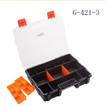 手提式透明盖零件盒收纳盒工具箱螺丝电子元件盒样品分类盒