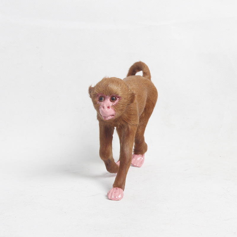仿真猴子模型皮毛动物工艺品绒毛玩具生日礼物家居展厅摆件批发