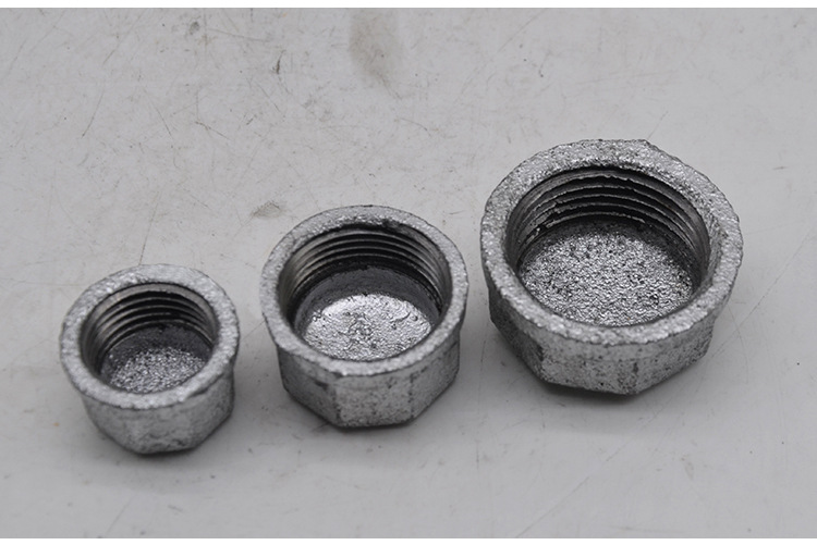 厂家直发 玛钢管件 镀锌内丝管帽 4分6分 燃气堵头丝扣管帽