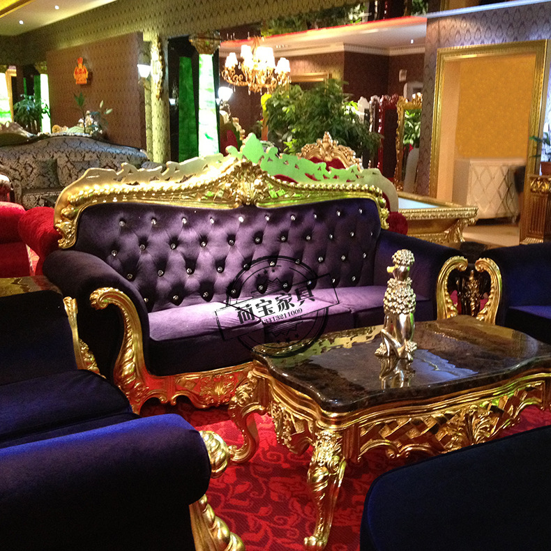 厂家直销 欧式沙发夜场会所客厅家具组合123沙发定制 ktv