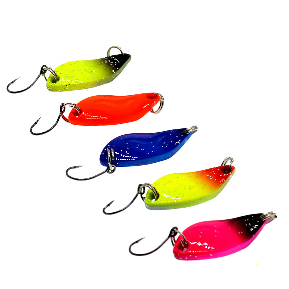 畅钓马口单钩亮片5g马口彩色亮片路亚亮片垂钓用品不带羽毛