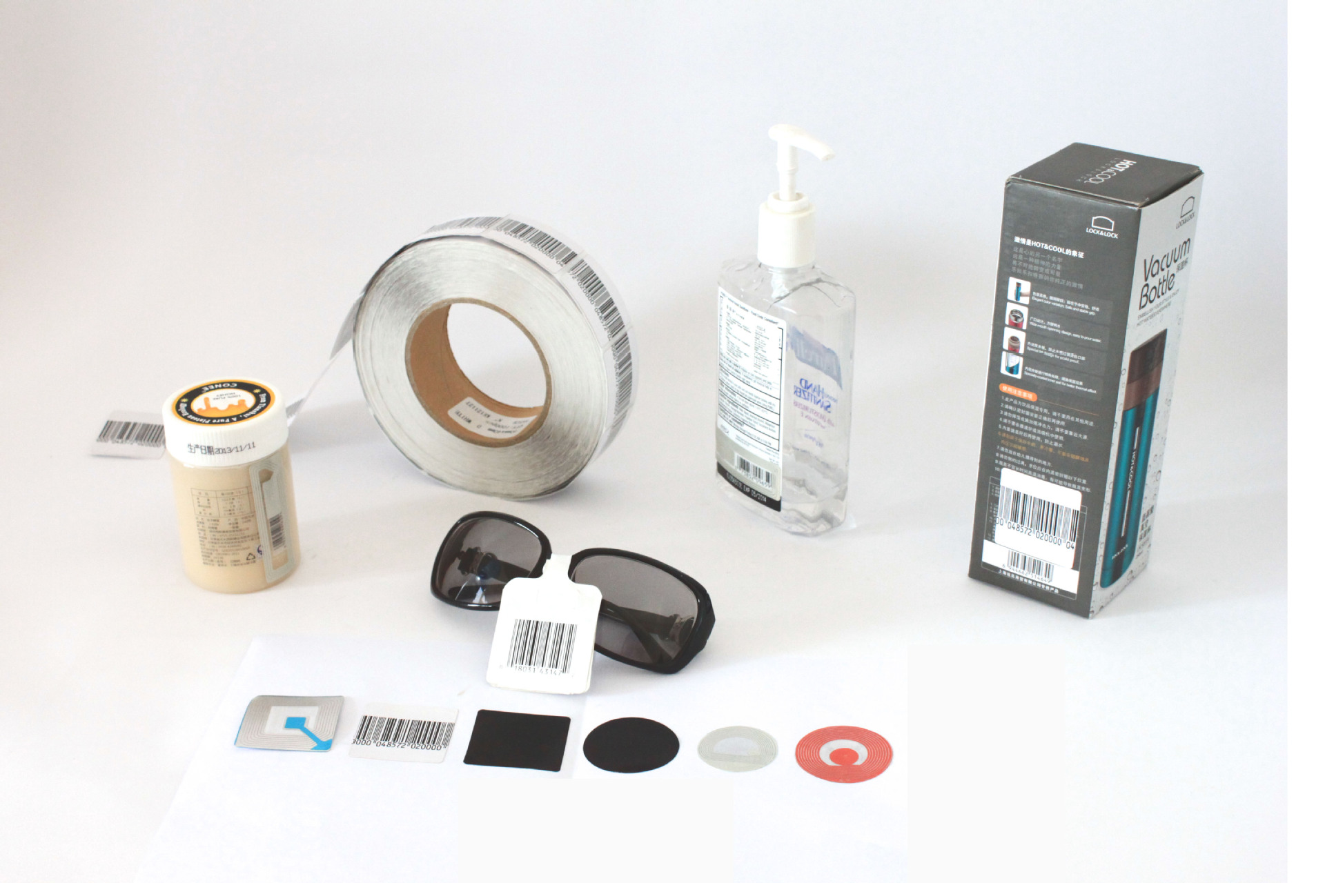 超市防盗化妆品洗发水用软标签磁贴防盗标签零售店防盗标签软标签