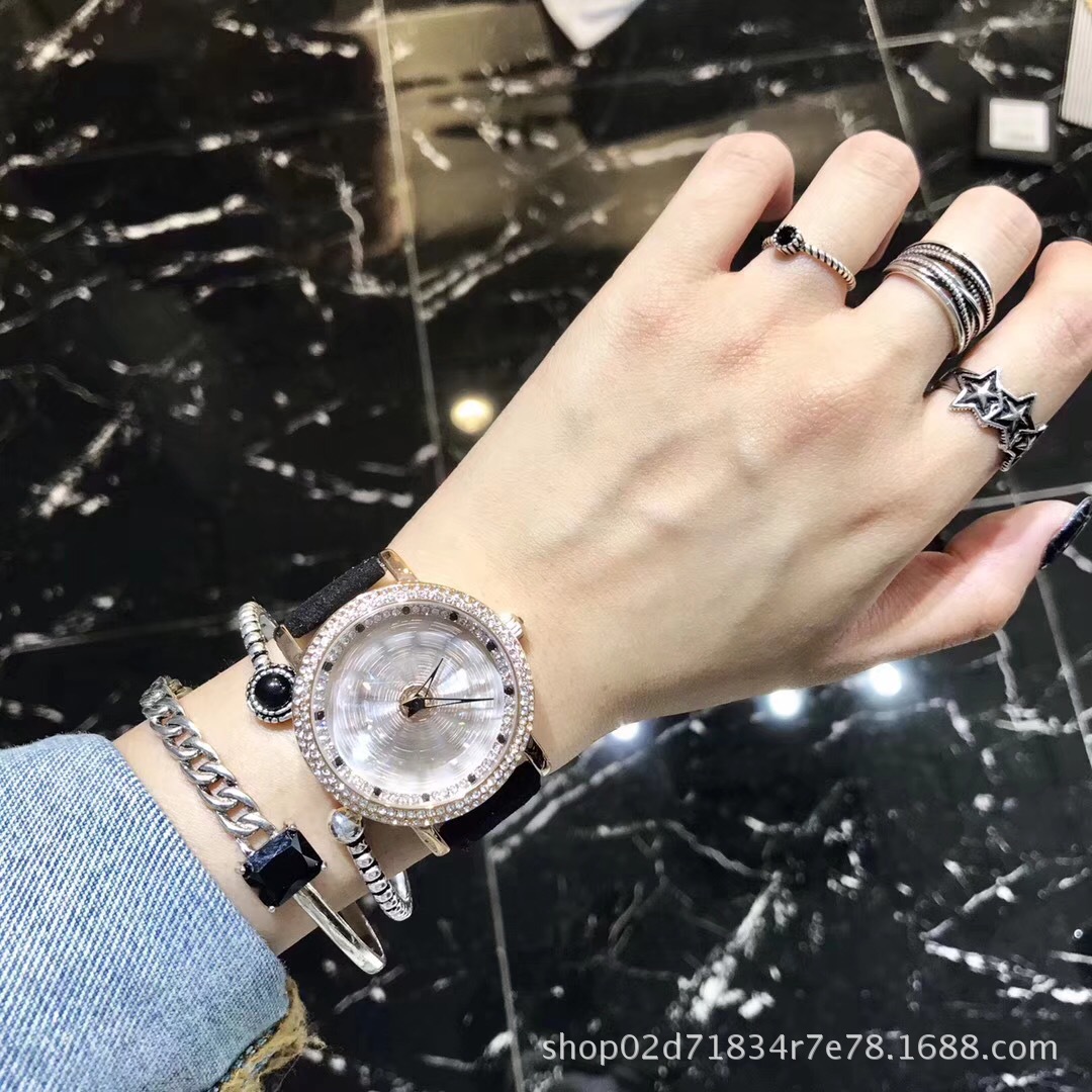 火爆mashali玛莎莉太阳花时来运转紫色石英女士手表真皮淘宝热卖