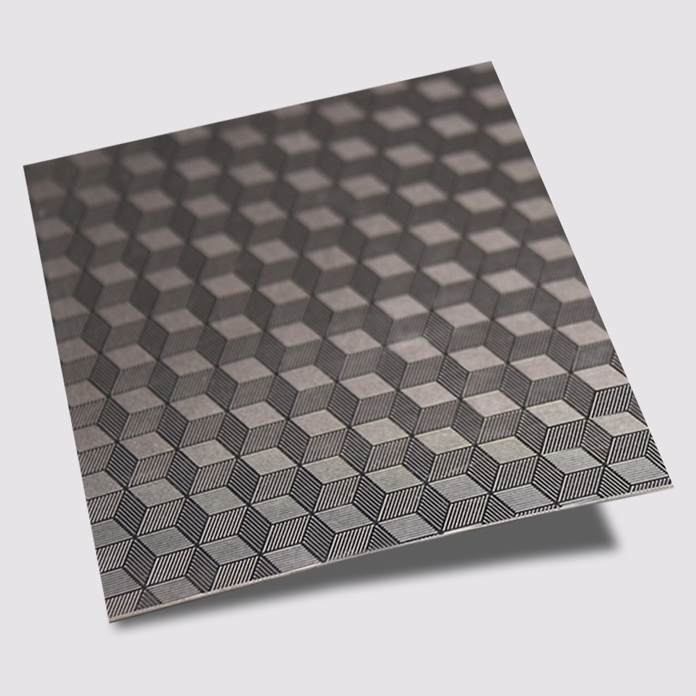 立方体压花不锈钢板304压花不锈钢装饰板彩色压花不锈钢板批发