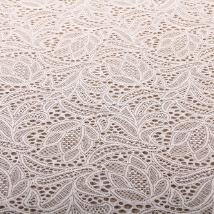 厂家供应植物花型蕾丝面料 棉提花面料 服装家纺花边舒适耐磨