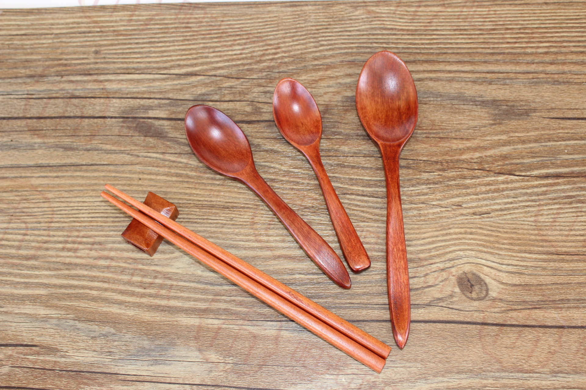 日式儿童宝宝短柄木勺 木质饭小勺子调料小勺子小调羹佐料勺刻字