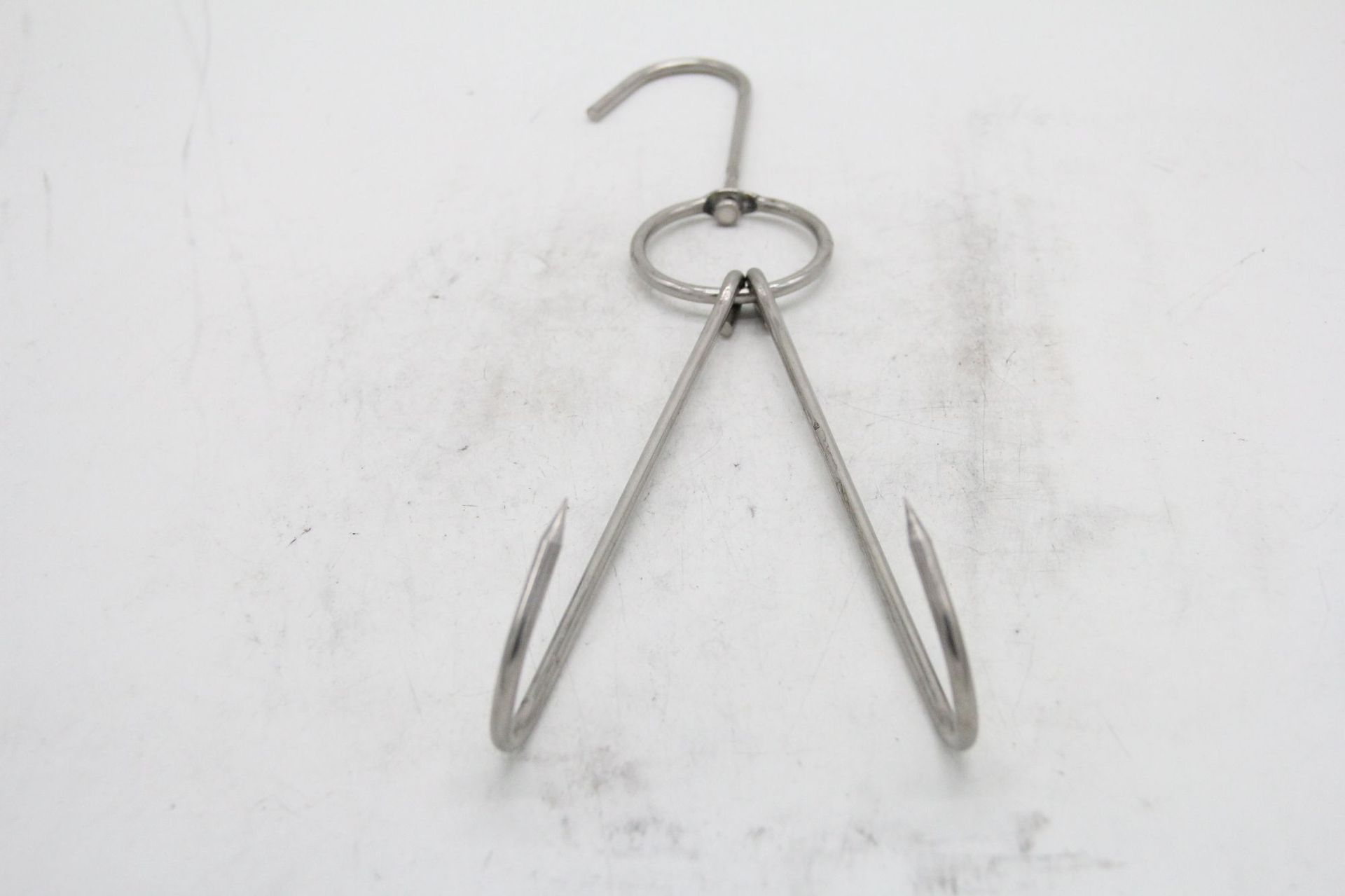 不锈钢烤鸭钩子烤鸭炉烧腊环双钩烧鸡烧鹅吊钩加粗挂猪牛肉钩