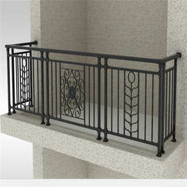 佛山别墅阳台护栏复古铝合金露台围栏玻璃防护栏楼梯扶手阳台栏