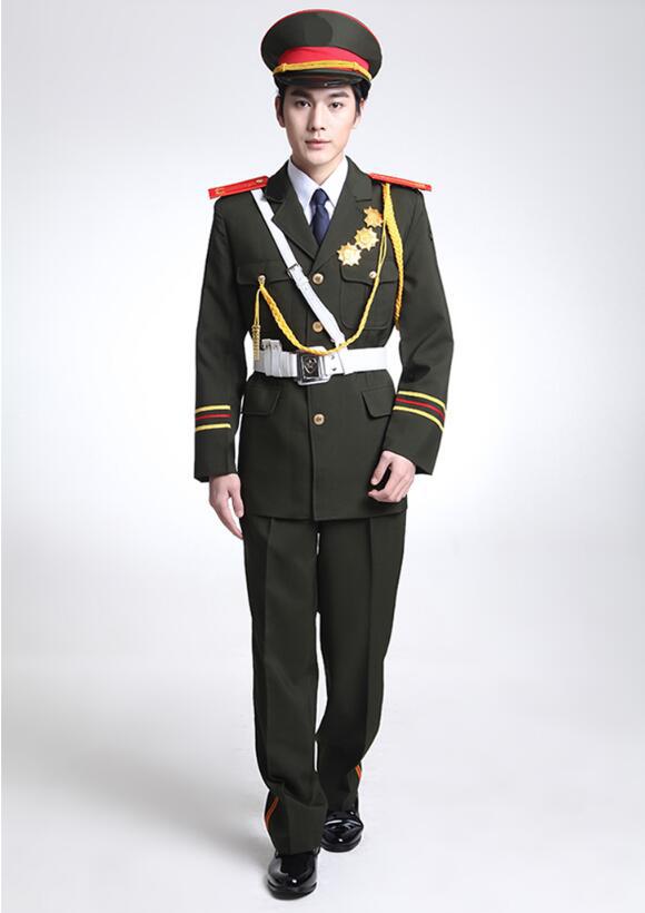 新款升旗手仪仗队国旗班护卫队服装军鼓服乐队合唱团军装礼服定做