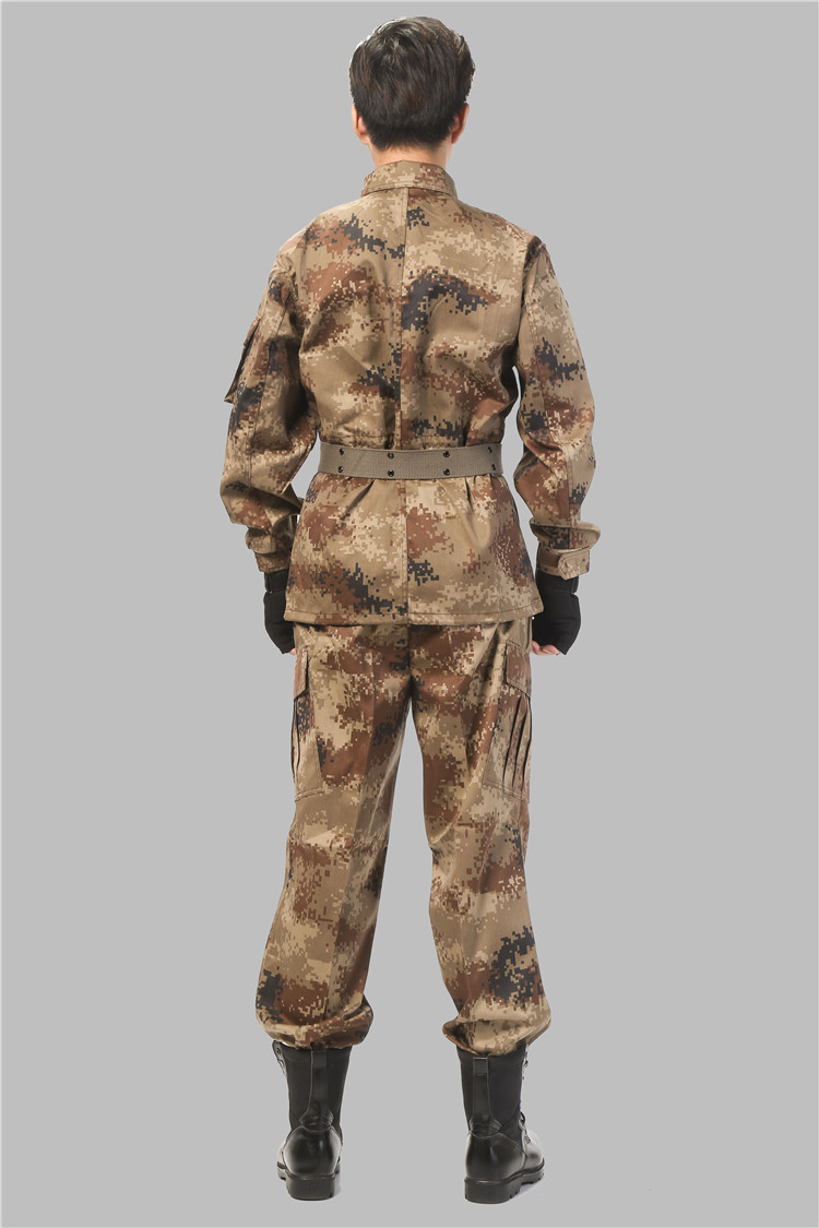 批发正品07荒漠迷彩服冬季户外拓展沙漠迷彩套装训练服男冬作训服