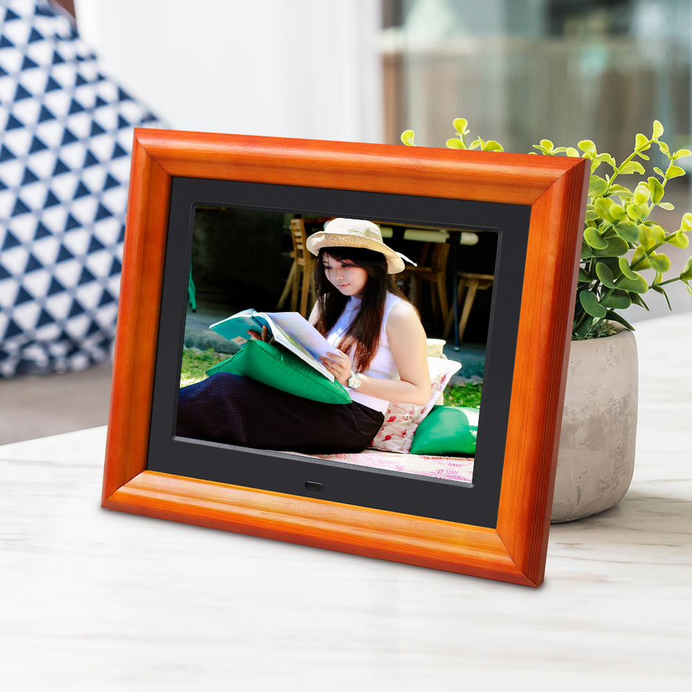 【供应】8寸木框数码相框 电子相册 视频相框 支持图片视频播放