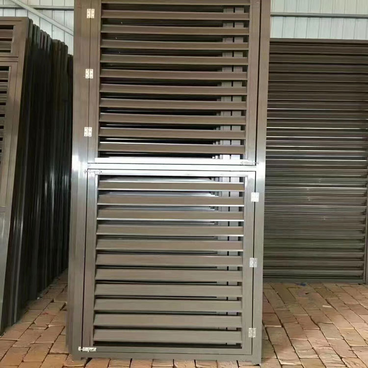 厂家定制铝合金百叶窗价优批发防风百叶窗加工空调防雨固定窗安装