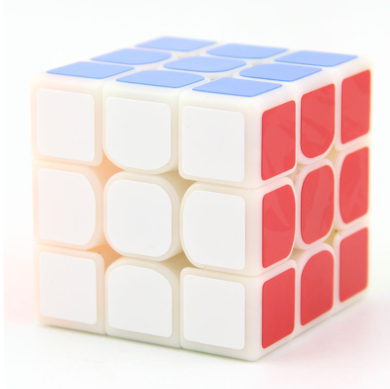 圣手方圆三阶魔方原色智力开发科教魔方初学减压速拧儿童玩具