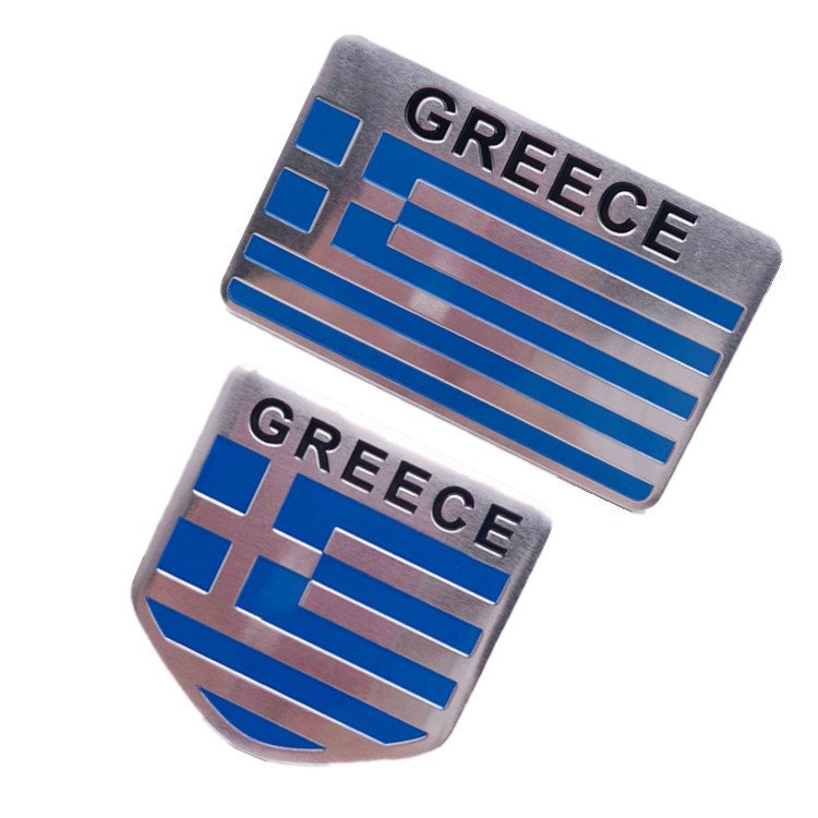 希腊国旗车贴侧门贴标汽车个性改装贴金属贴纸装饰贴遮挡划痕贴