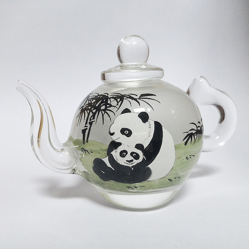 高硼硅玻璃 精艺斋 茶壶茶具内画装饰品