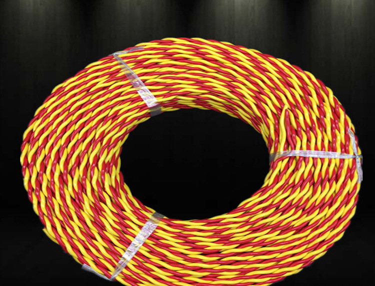 厂家直销电线电缆铜红蓝花胶线家用铜包铝透明花线灯头线量大从优