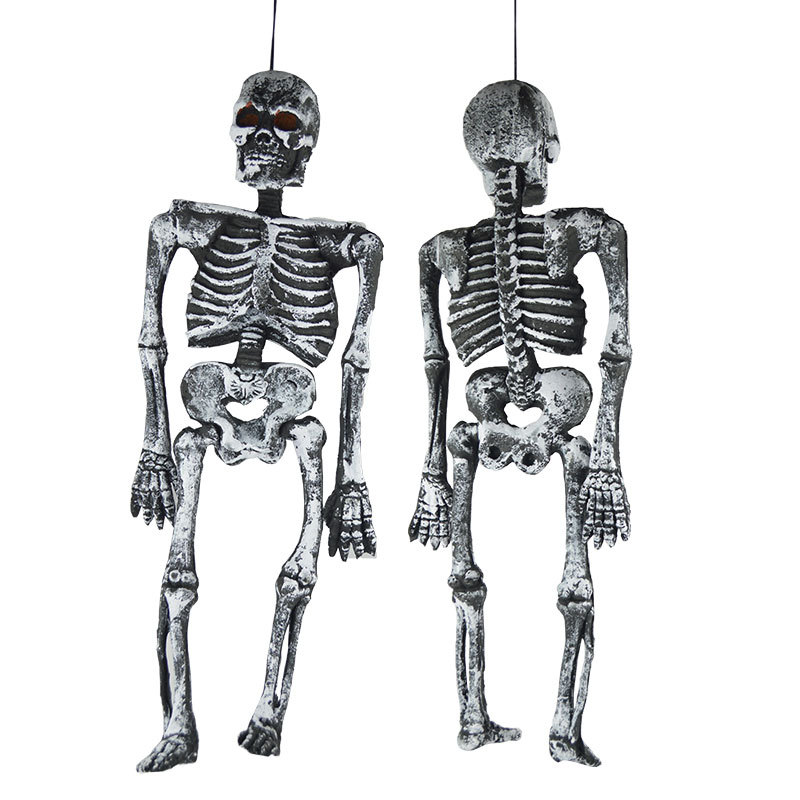万圣节骷髅骨架吊鬼人体干尸骨架立体发泡骷髅鬼装饰挂件恐怖道具