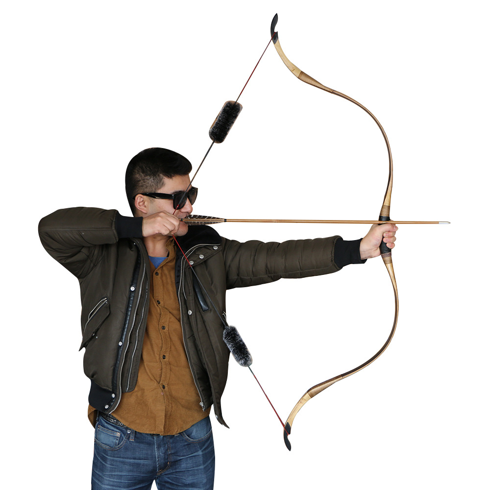 黄石鬼牙短稍弓箭 拉感柔和箭速快适合新手使用反曲传统竞技练习