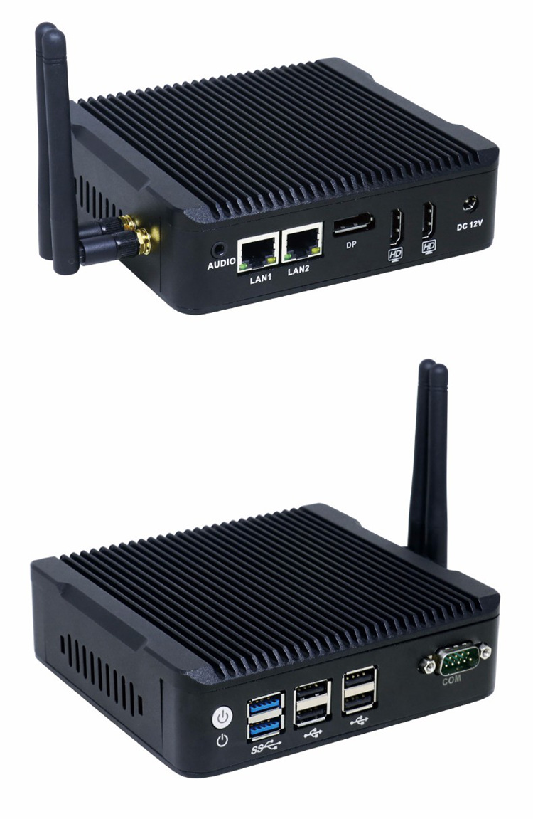 赛扬n3160 2个千兆网口hd高清软路由全铝无风扇迷你工控机服务器