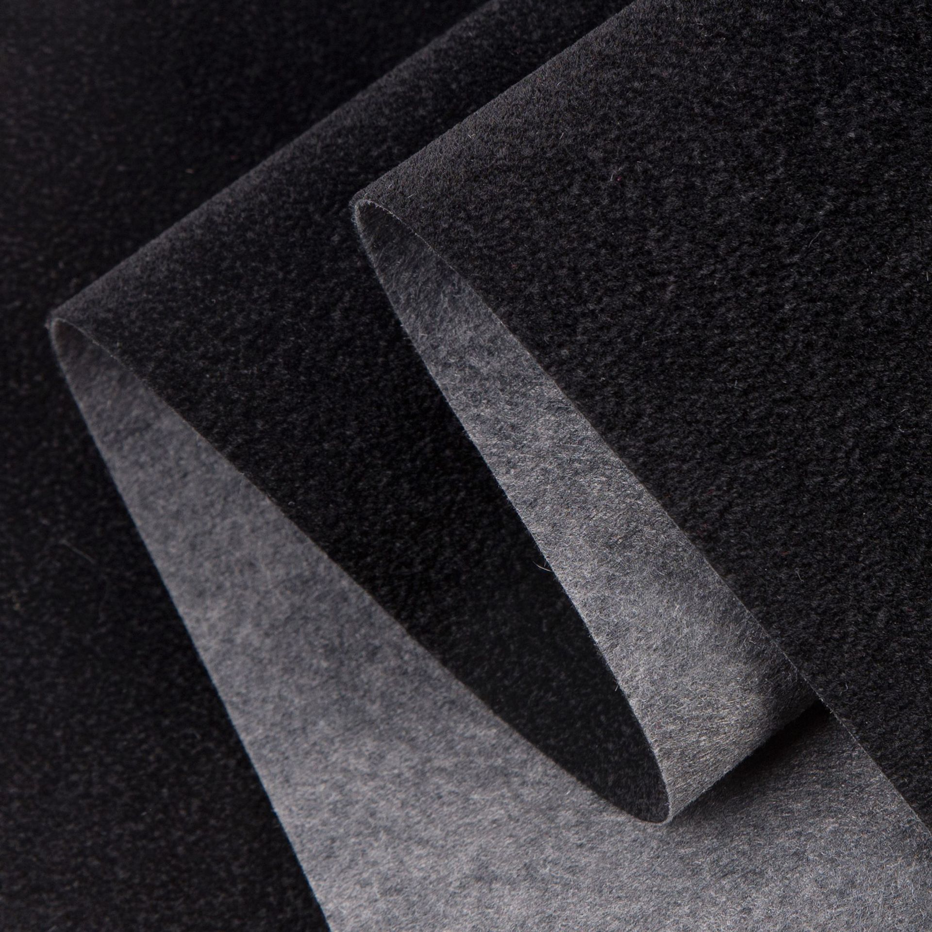 水刺底黑色珠粒绒不干胶植绒布背胶自粘眼镜盒礼盒包装绒布