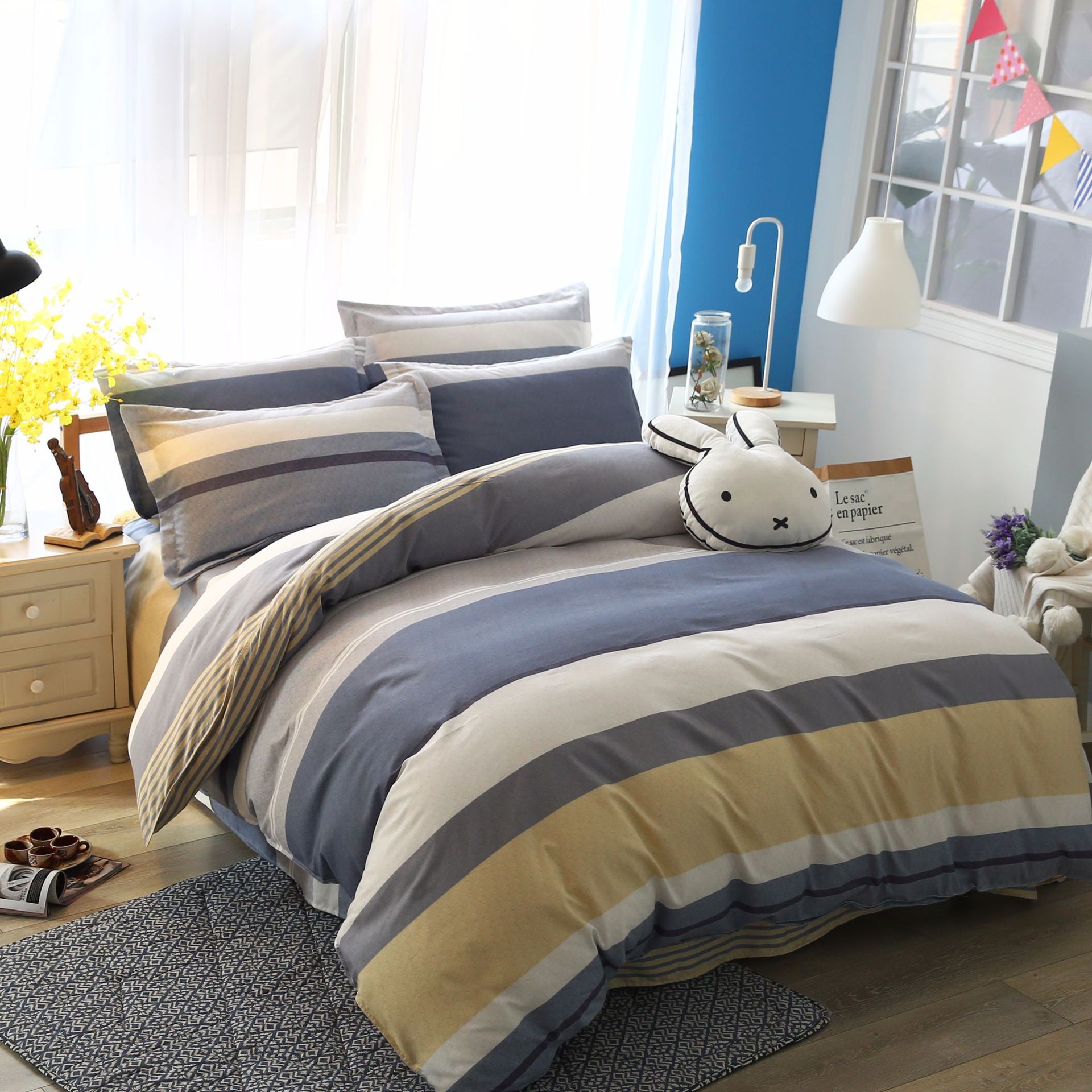 南通家纺批发床上用品植物羊绒棉磨毛四件套床单被套罩宿舍三件套