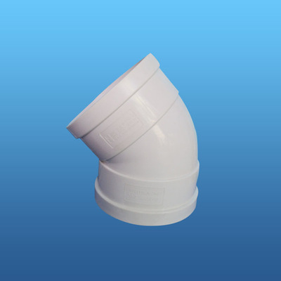 中标pvc排水管下水管管件45°排水大小系列配件直弯50/75/110/160