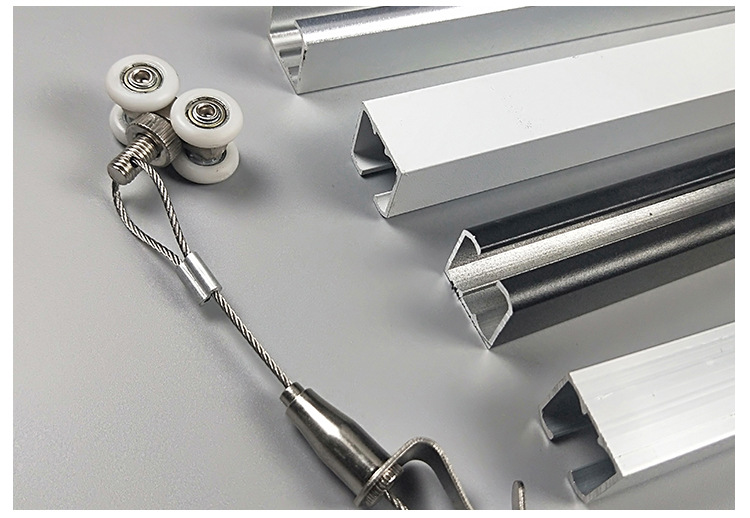 定制挂画槽挂画轨道吊轨画展挂画器挂镜线画廊挂画神器烤漆壁轨道