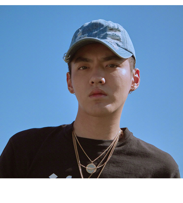 s925纯银日韩国百搭嘻哈吴亦凡同款别针耳钉女耳环饰品礼物潮男