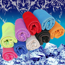 厂家供应双色冰凉巾 夏季防暑降温速冷冰巾 魔幻冰感毛巾冷感毛巾